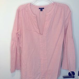Ann Taylor womens pink blouse size small